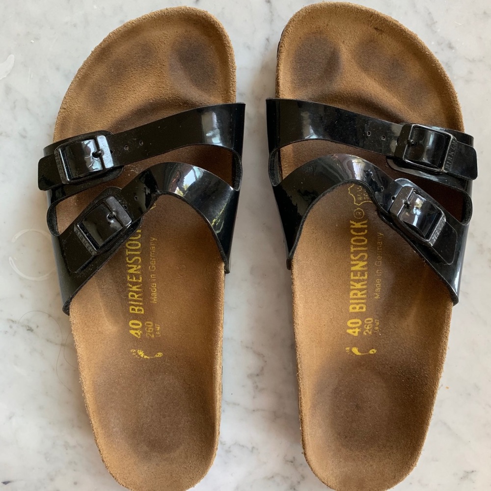 Size 10 Women’s Patent Leather Birkenstock Sandals